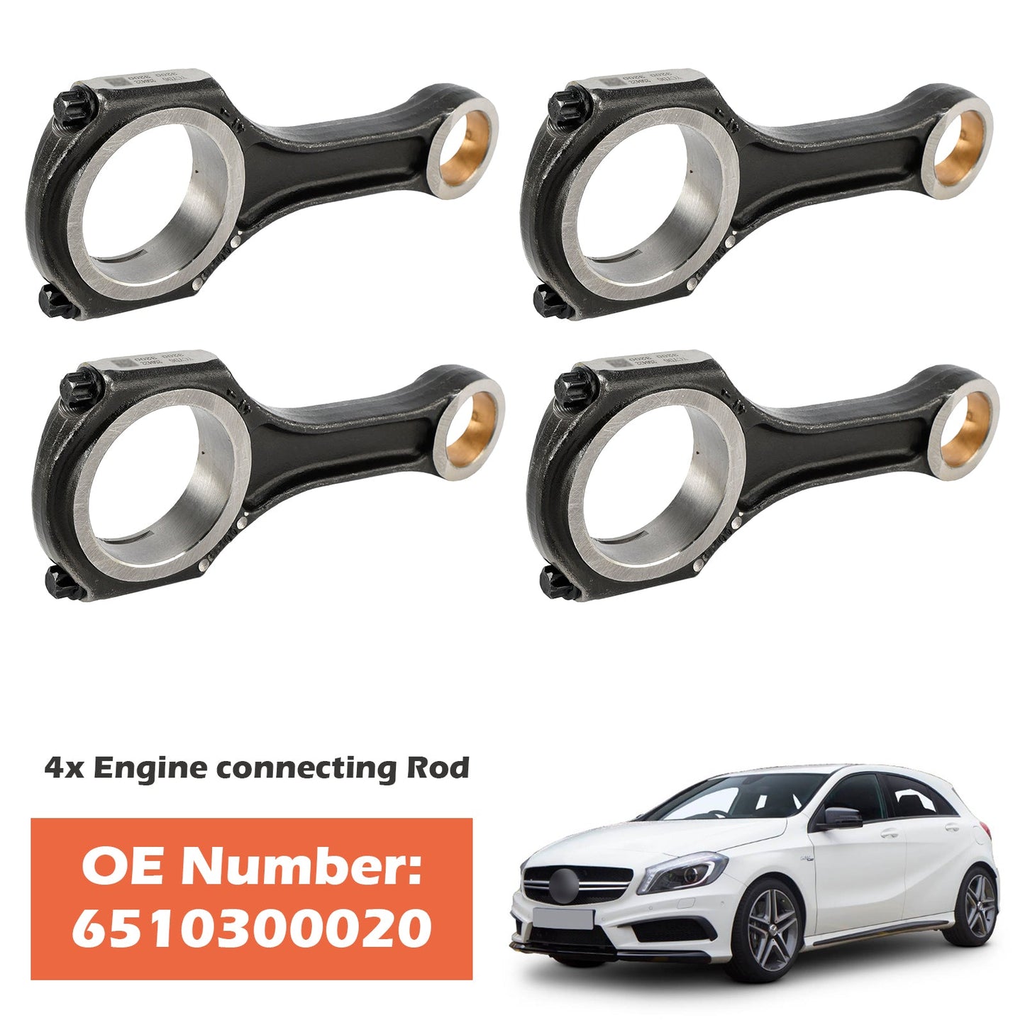 Mercedes-Benz OM651 W176 C117 W212 C218  4x Engine connecting Rod 6510300020