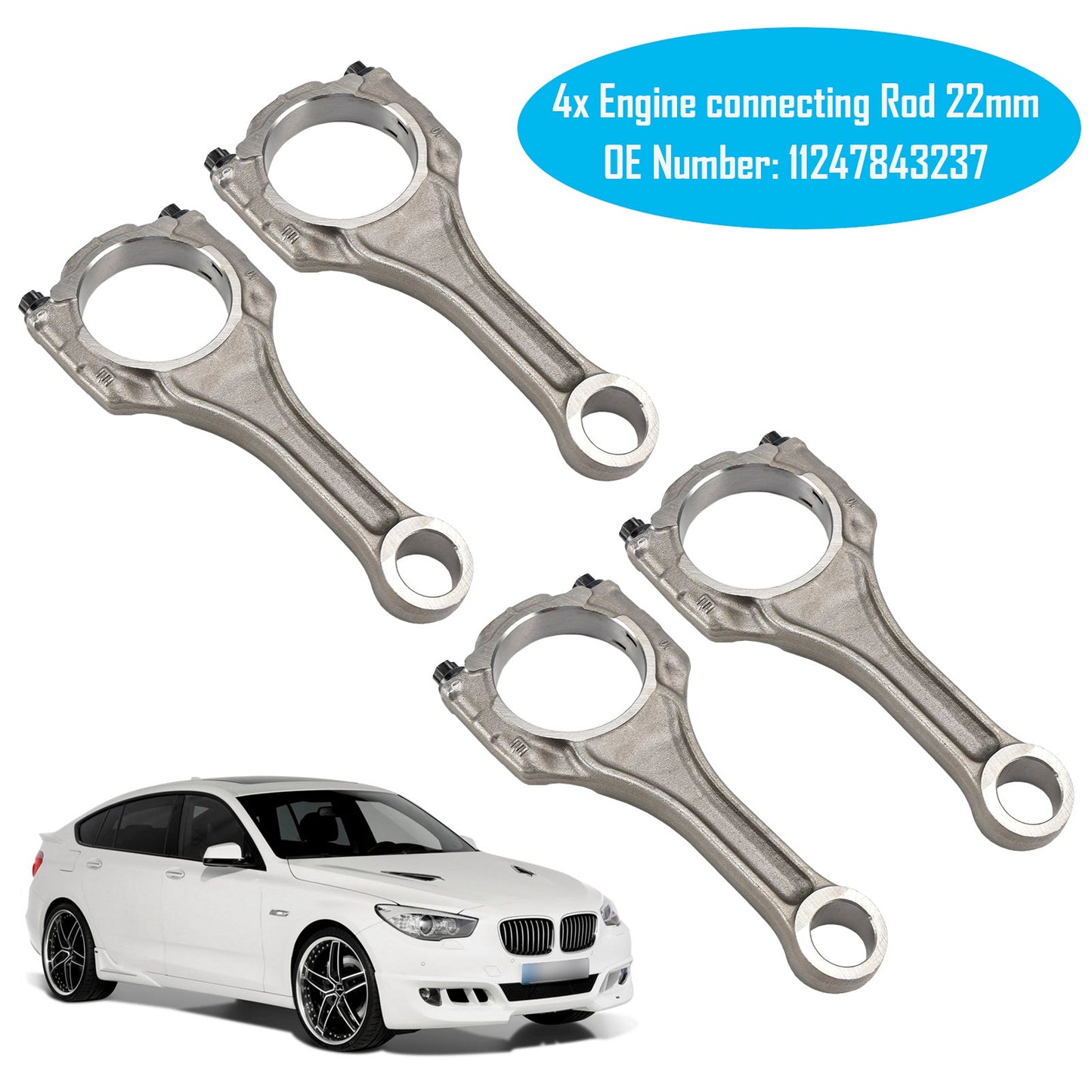 BMW 550i 650i F07 F10 F85 N63N S63N 4.4 V8 4PCS Engine connecting Rod 22mm