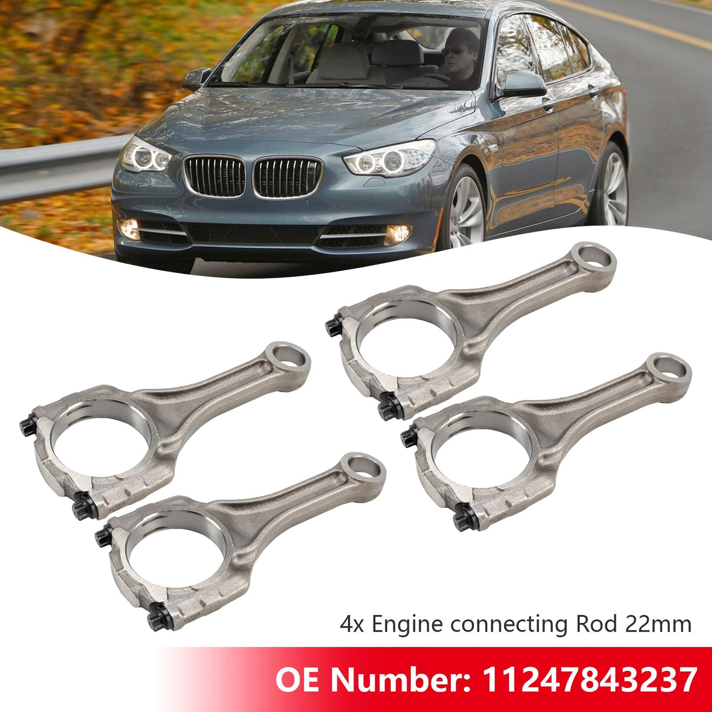 BMW 550i 650i F07 F10 F85 N63N S63N 4.4 V8 4PCS Engine connecting Rod 22mm