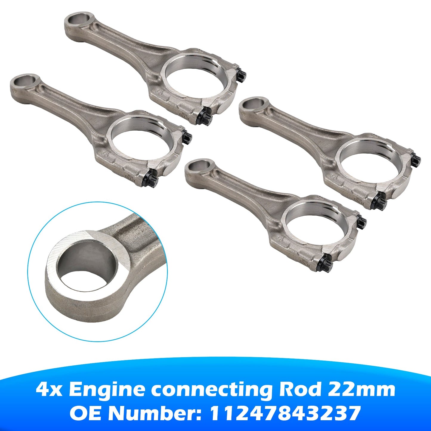 BMW 550i 650i F07 F10 F85 N63N S63N 4.4 V8 4PCS Engine connecting Rod 22mm