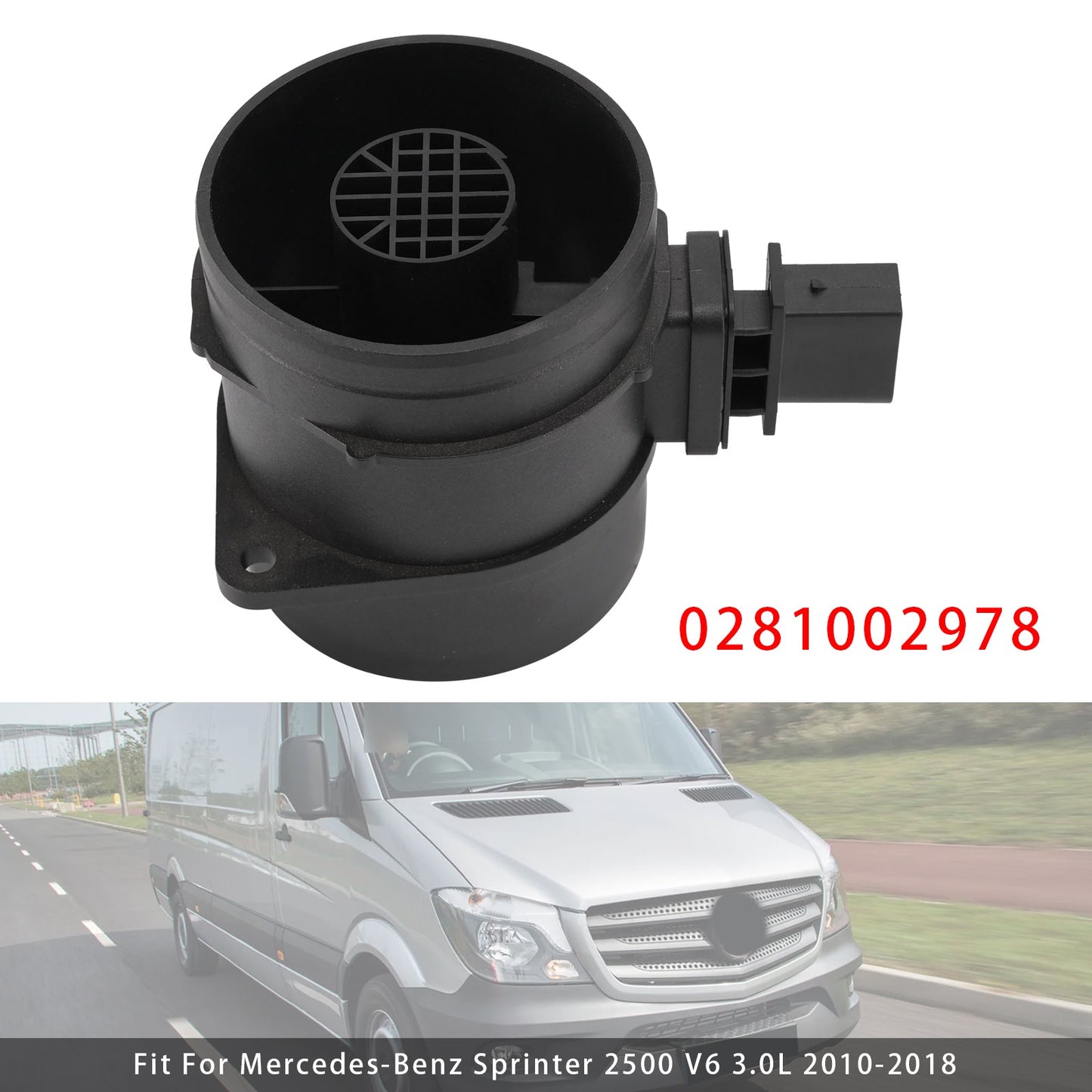 Mercedes Sprinter 2500 3500 3.0L V6 0281002978 Mass Air Flow Meter Sensor