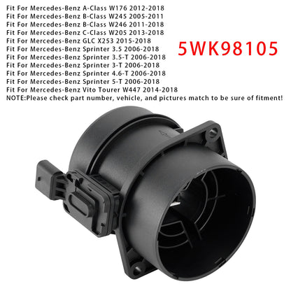 Mercedes W205 W176 GLC X253 CDI 5WK98105 Mass Air Flow Meter Sensor