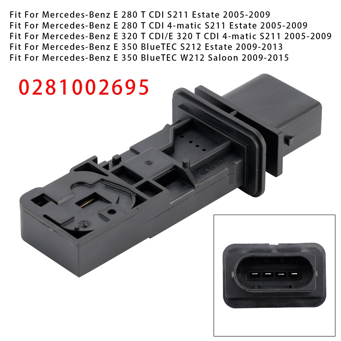 Mercedes E350 ML350 E320 R320 0281002695 Mass Air Flow Meter Sensor