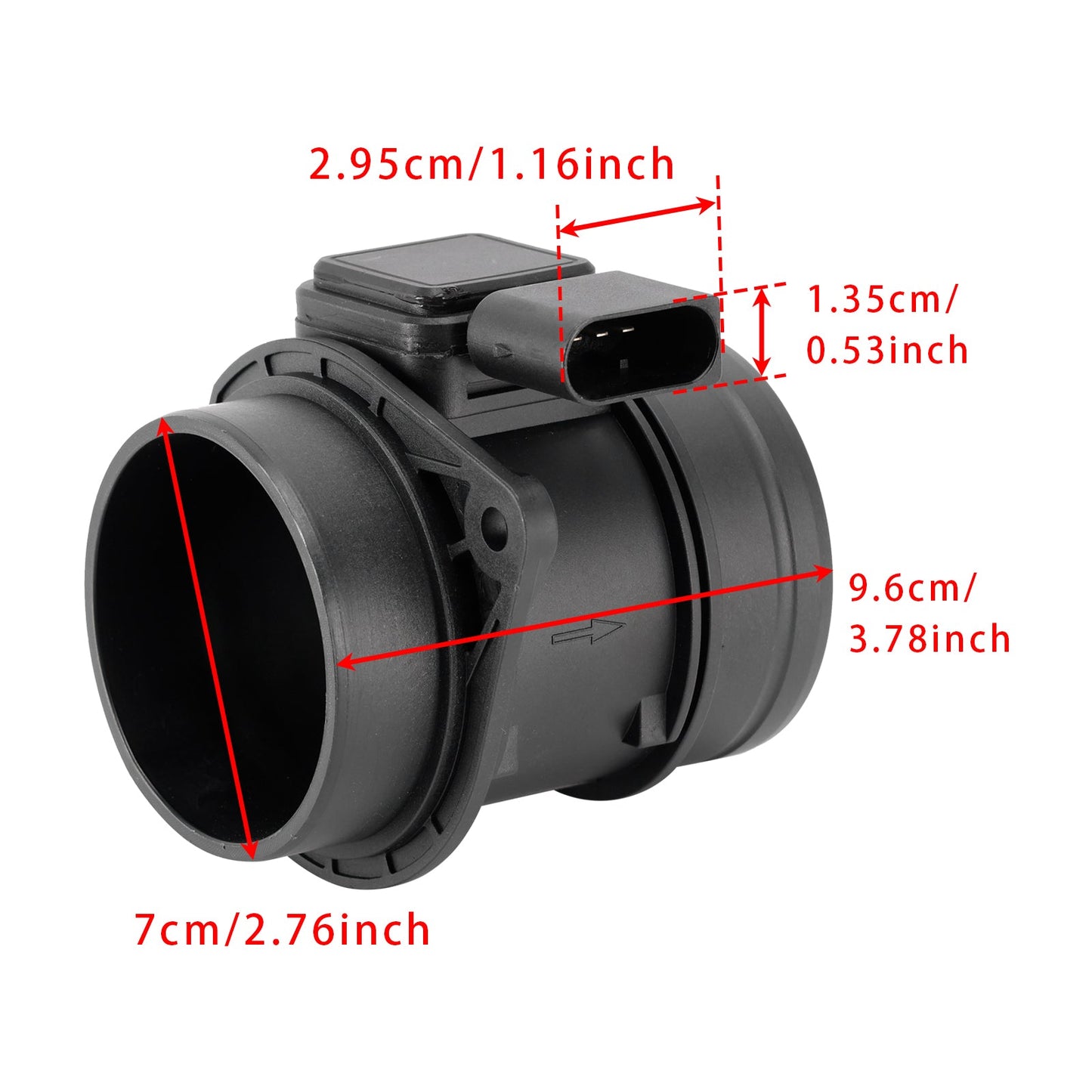 Mercedes-Benz A B W245 W169 5WK97026 Mass Air Flow Meter Sensor