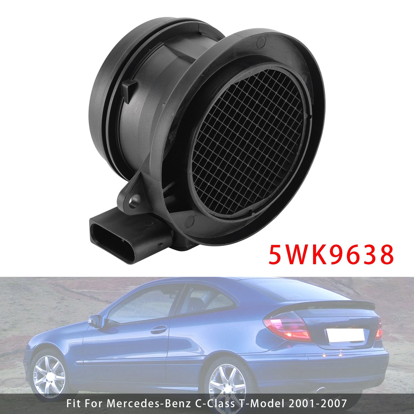 Mercedes-Benz W203 W211 C209 5WK9638 Mass Air Flow Meter Sensor