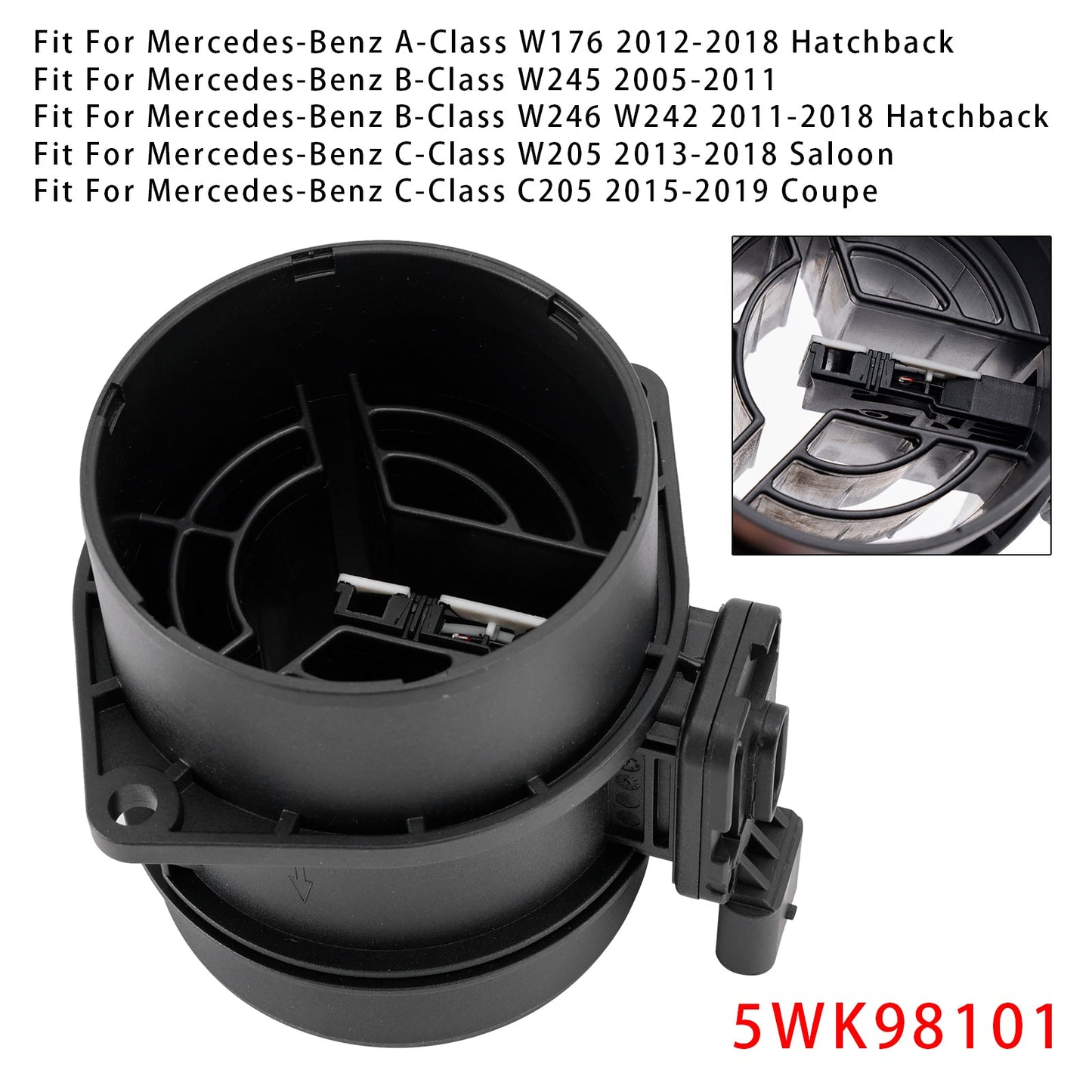 Mercedes-Benz W205 W176 GLC X253 5WK98101 Mass Air Flow Meter Sensor