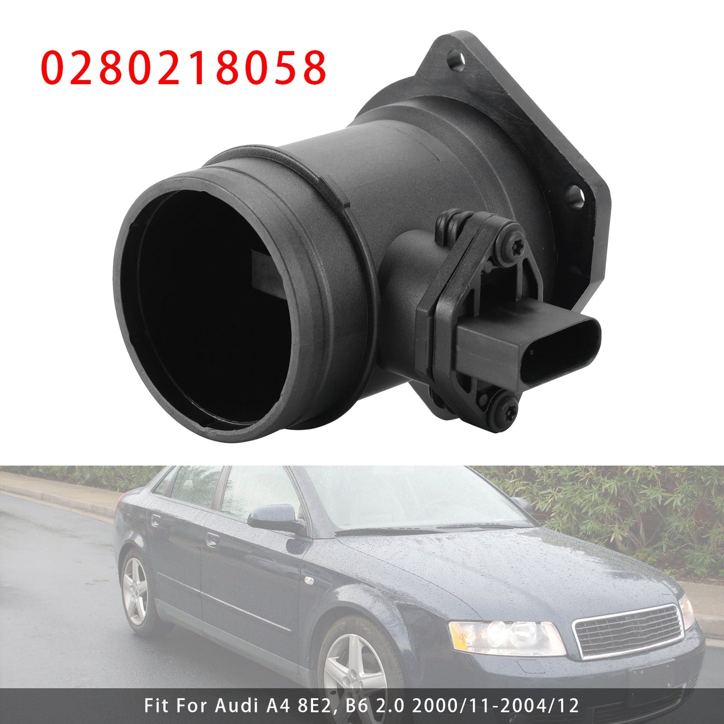 Audi A4 B6 B7 A6 C5 VW Passat 3B 2.0L 0280218058 Mass Air Flow Meter Sensor