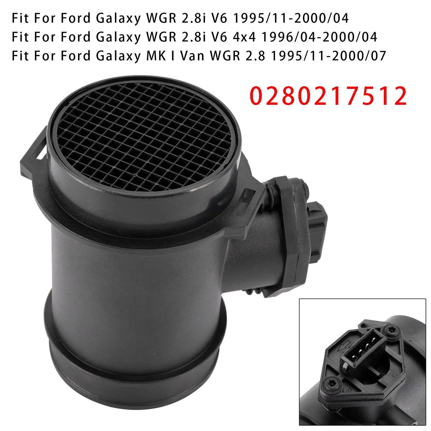 Ford Galaxy VW Golf III VR6 Sharan 0280217512 Mass Air Flow Meter Sensor
