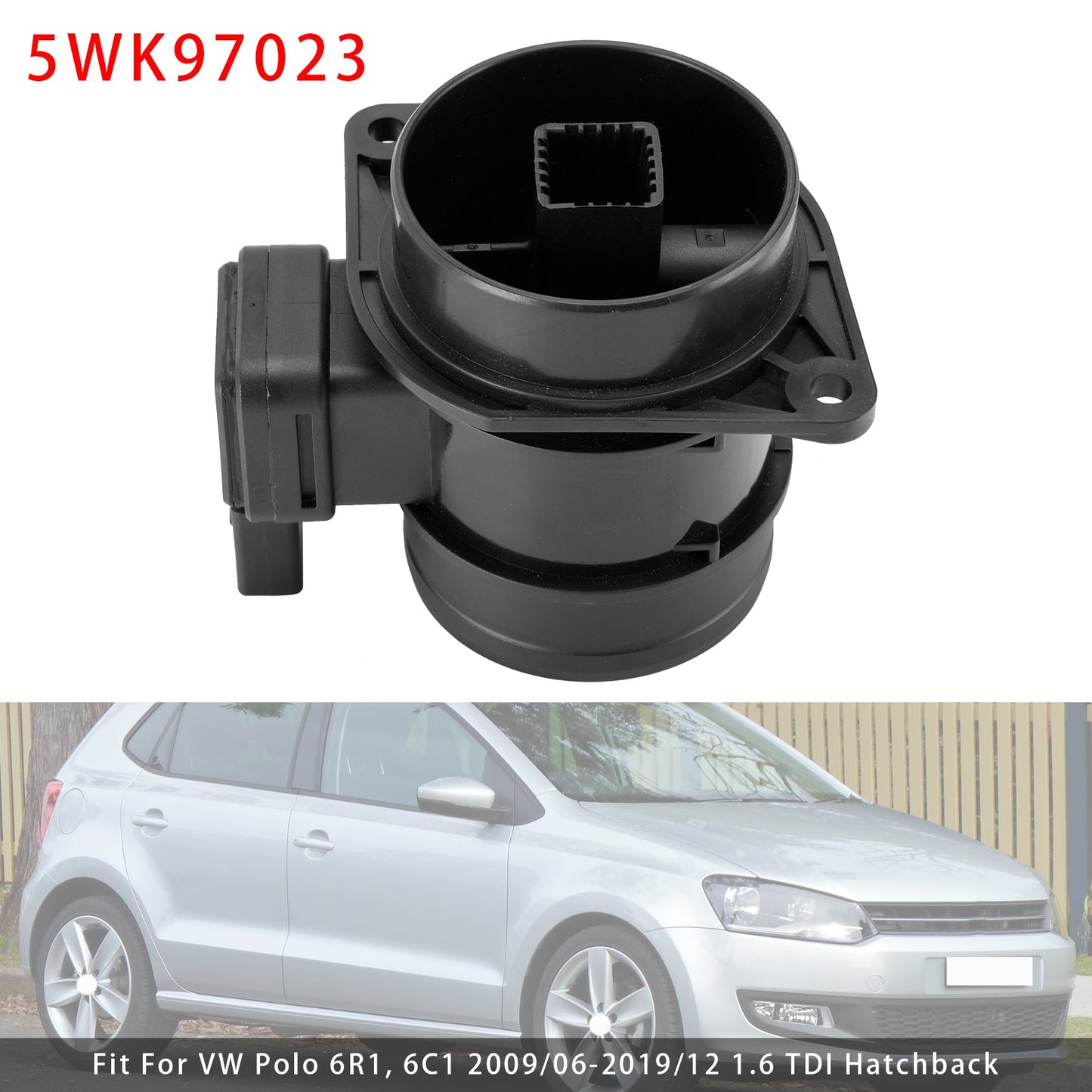 VW Golf VI Audi A1 Seat Leon 1.6TDI 5WK97023 Mass Air Flow Meter Sensor