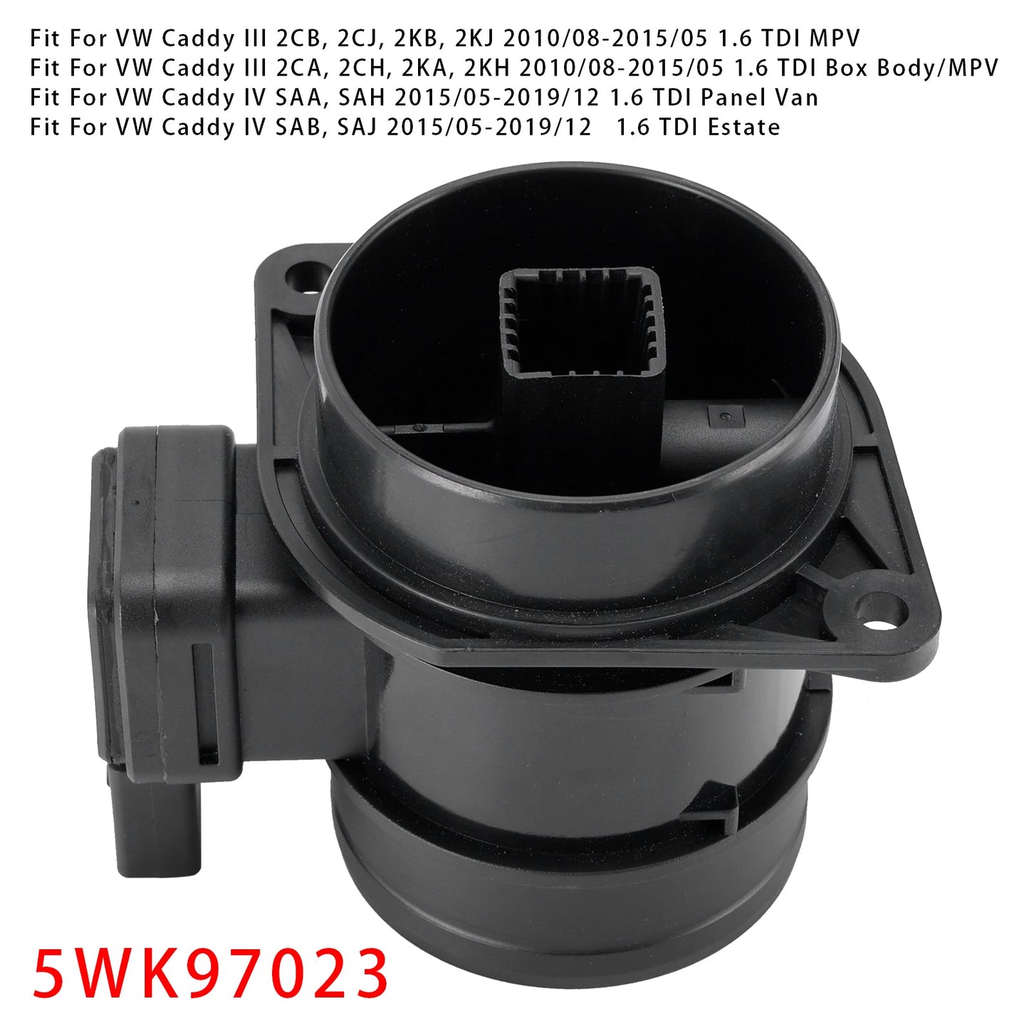 VW Golf VI Audi A1 Seat Leon 1.6TDI 5WK97023 Mass Air Flow Meter Sensor