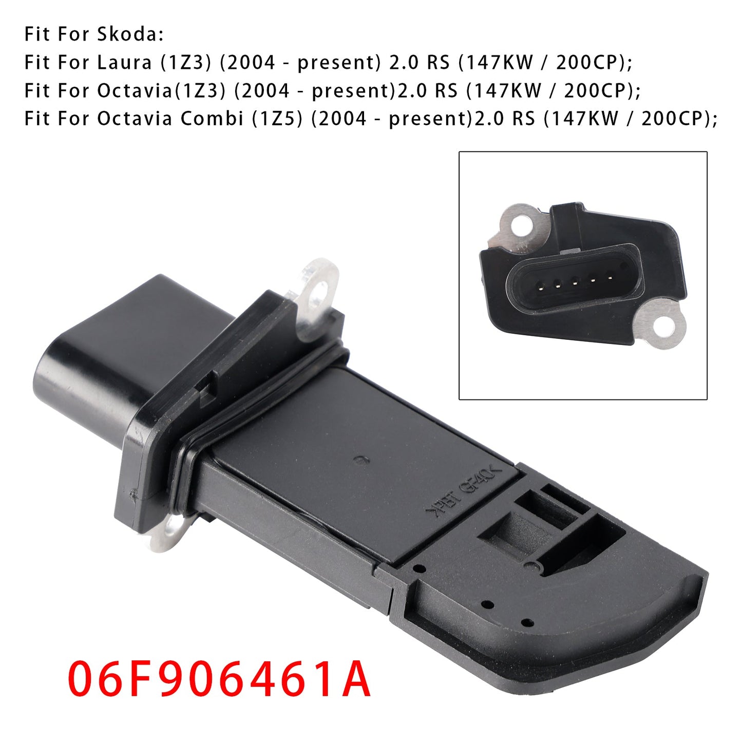 Audi A4 B7 S3 TT VW Golf GTI 2.0T 06F906461A Mass Air Flow Meter Sensor