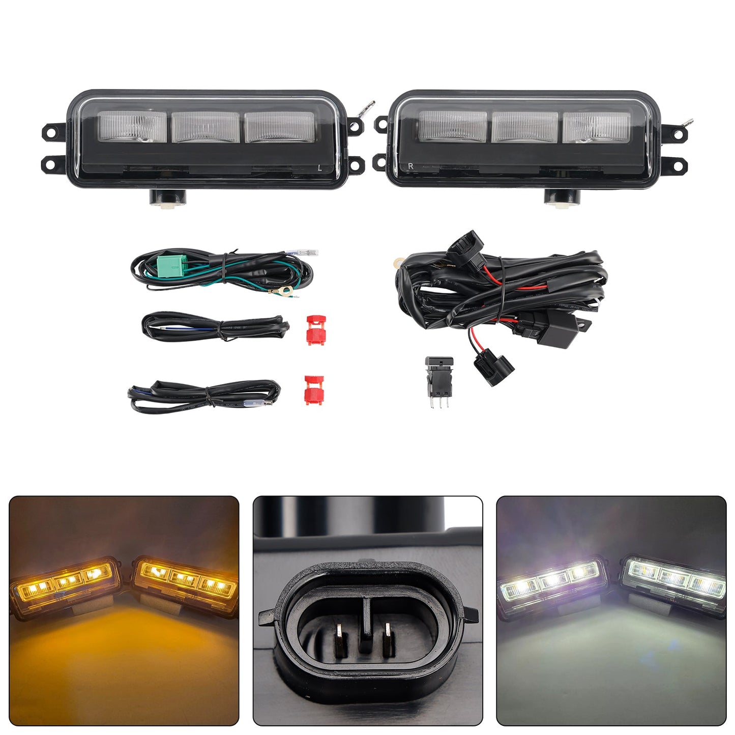2024-2025 Toyota Tacoma LED Front Bumper Fog Light Lamp + Wire Harness