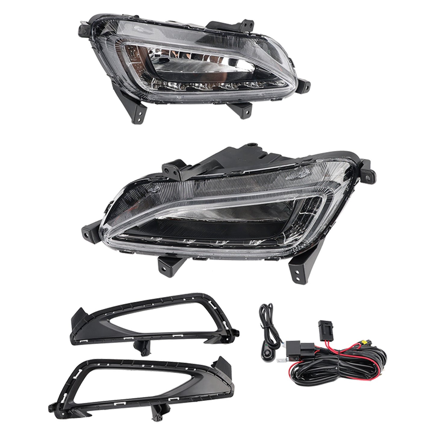 2016-2018 Hyundai Tucson LED Fog Light Daytime Running Lamp + Wire Harness