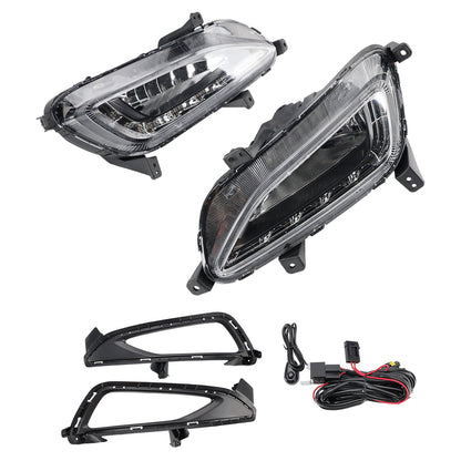 2016-2018 Hyundai Tucson LED Fog Light Daytime Running Lamp + Wire Harness