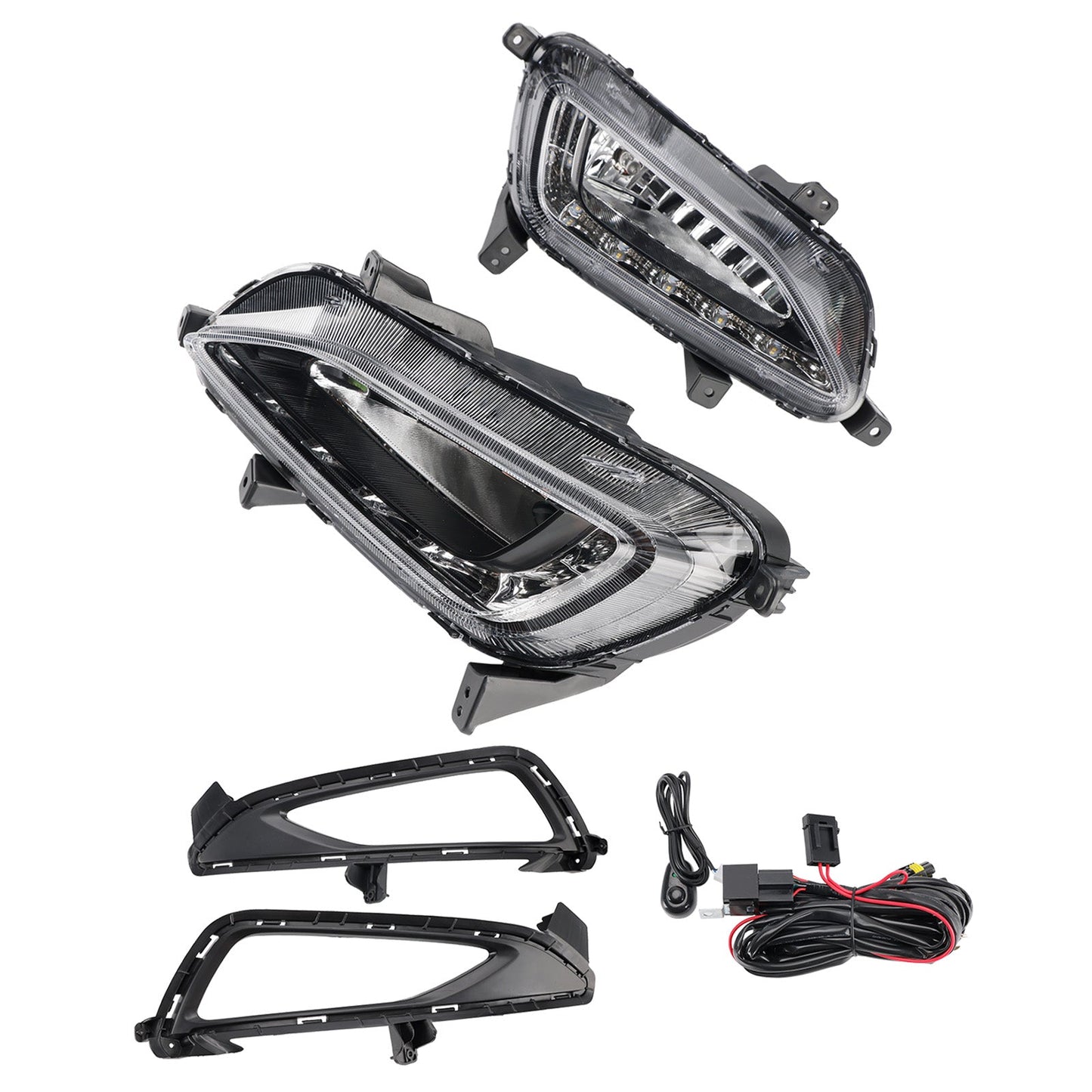 2016-2018 Hyundai Tucson LED Fog Light Daytime Running Lamp + Wire Harness