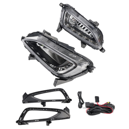 2016-2018 Hyundai Tucson LED Fog Light Daytime Running Lamp + Wire Harness
