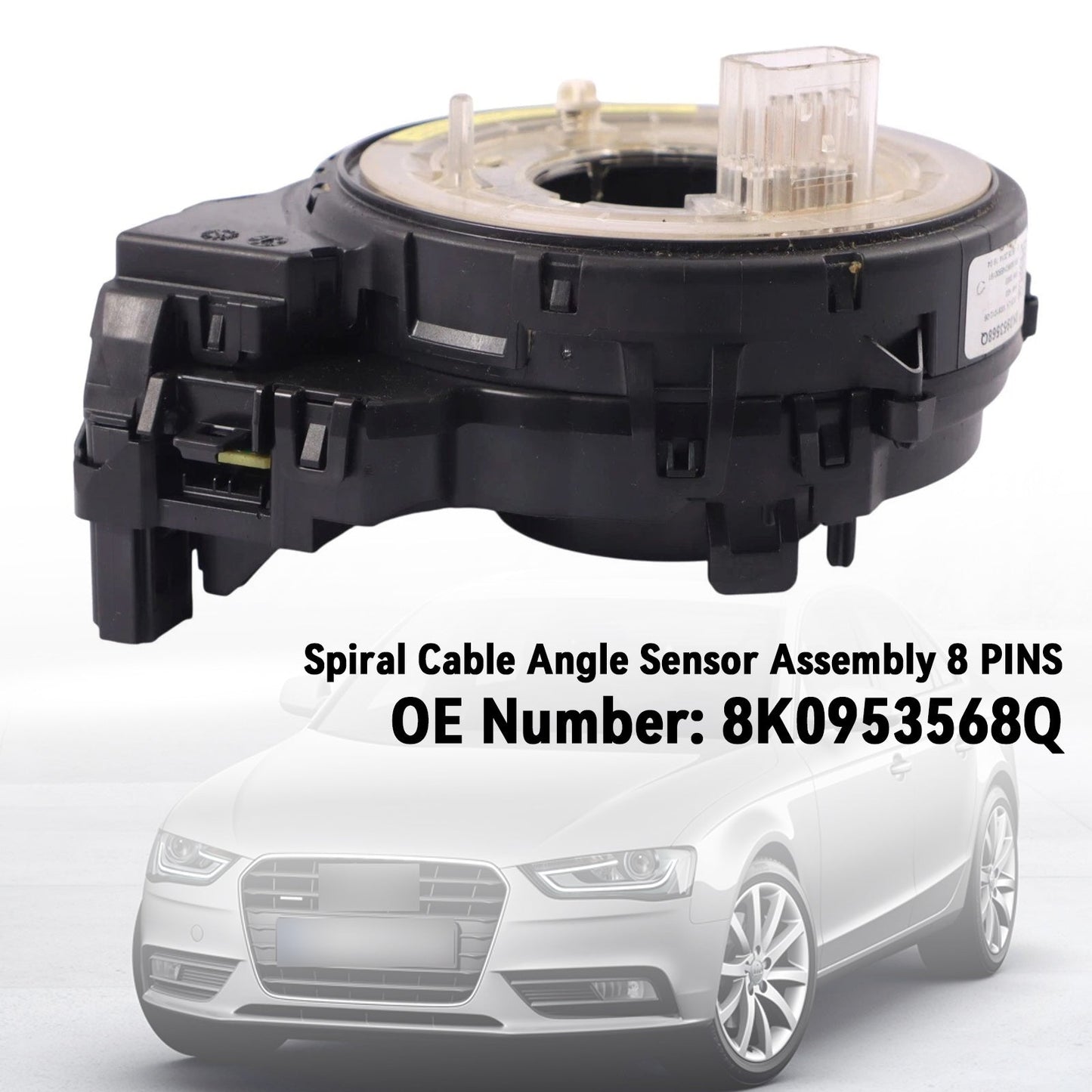 2009-2016 Audi A4 A5 8K0953568Q 8 PINS Spiral Cable Angle Sensor Assembly 8 PINS
