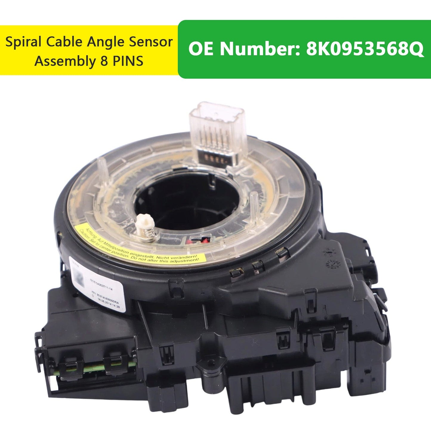 2009-2016 Audi A4 A5 8K0953568Q 8 PINS Spiral Cable Angle Sensor Assembly 8 PINS