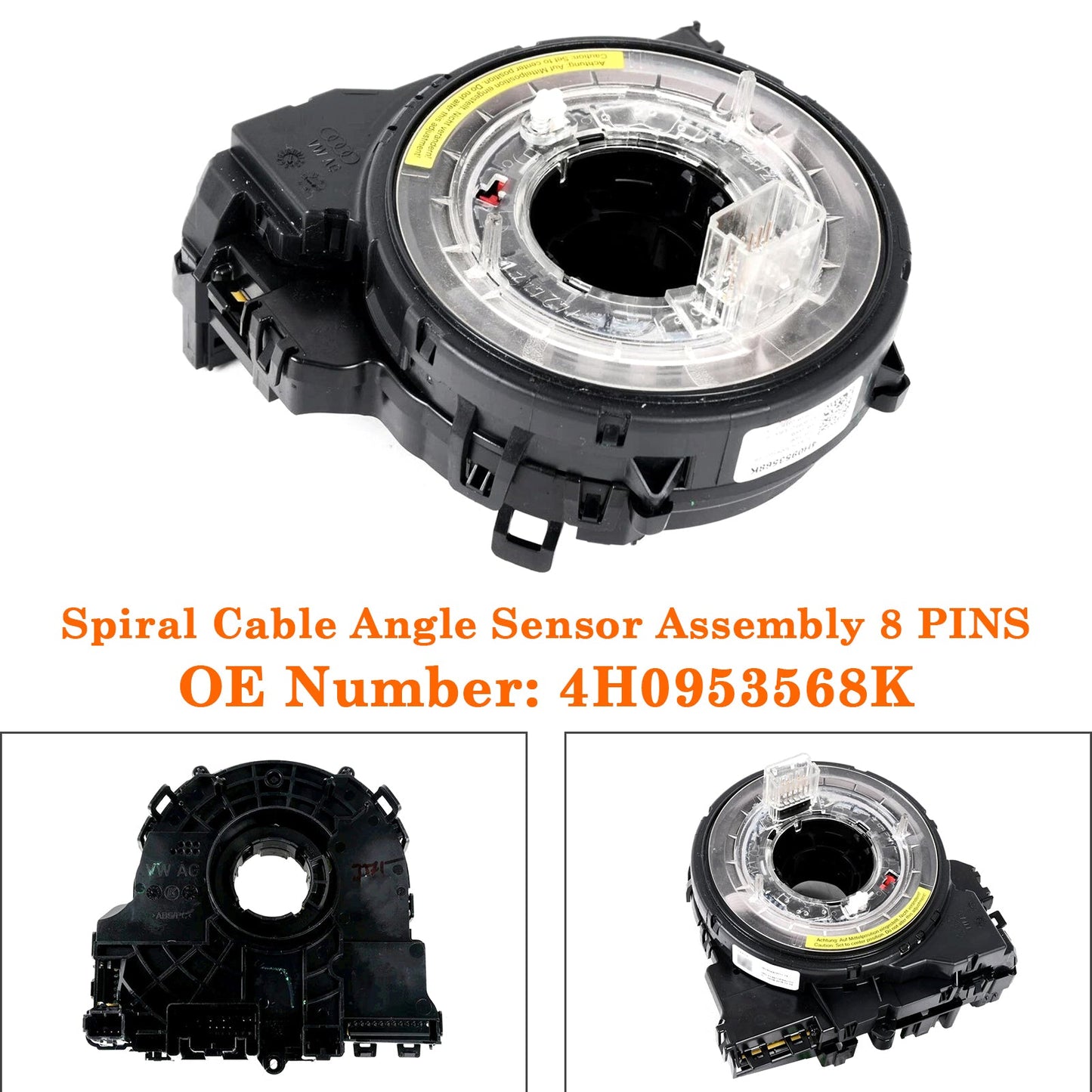 2012-2018 Audi A6 4G 4H0953568K Spiral 8 PINS Cable Angle Sensor Assembly