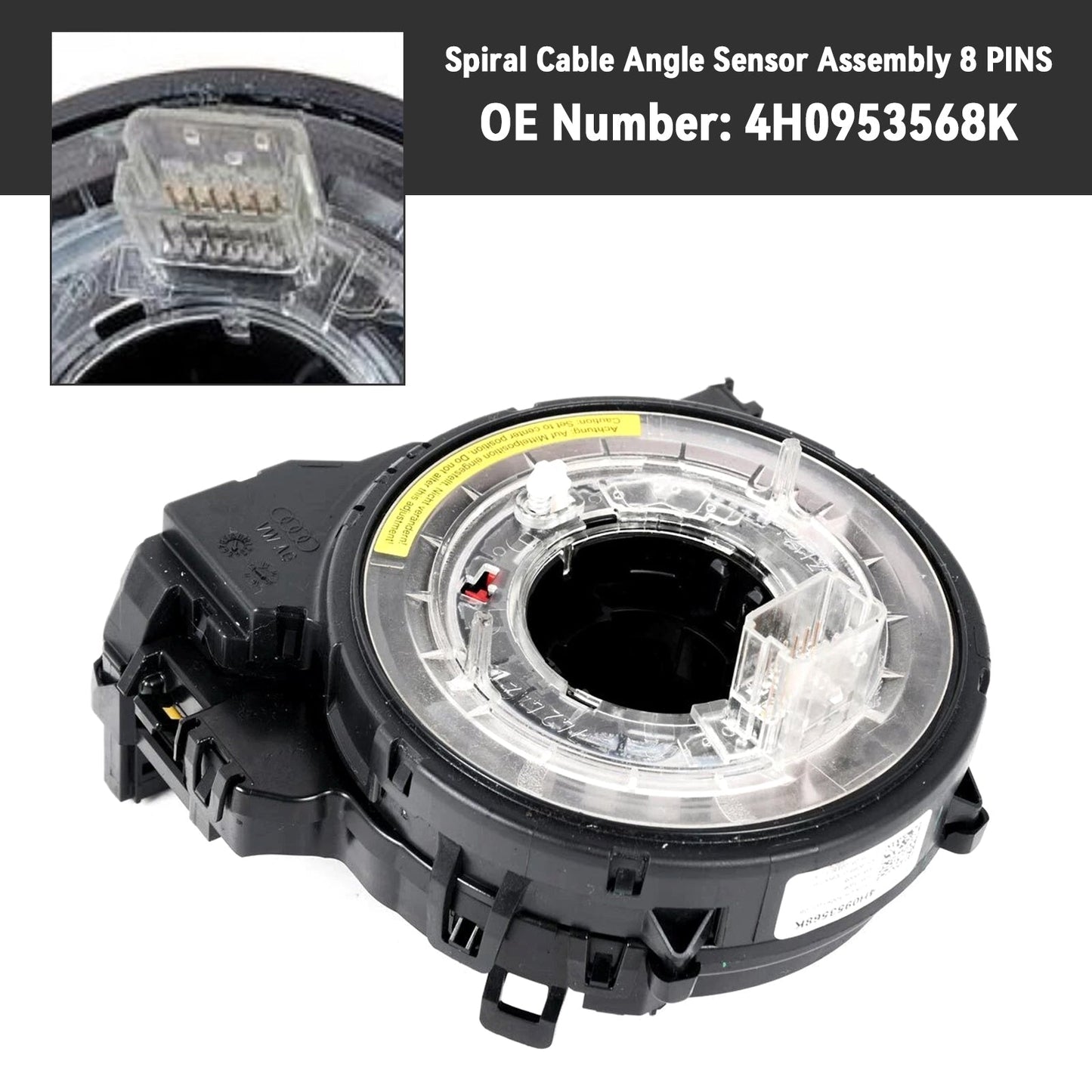 2012-2018 Audi A6 4G 4H0953568K Spiral 8 PINS Cable Angle Sensor Assembly