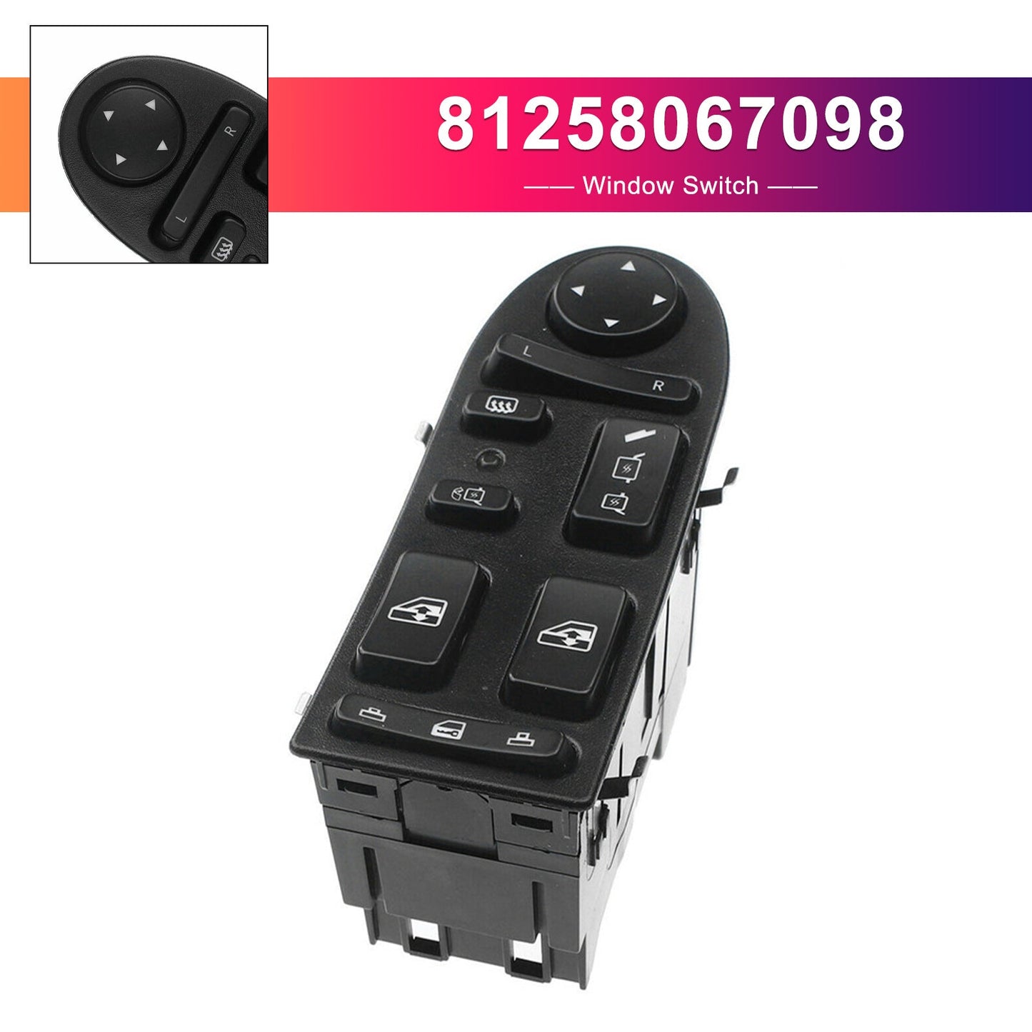 Man Truck Power Lifter Transmission 81258067074 Window Switch 81258067098