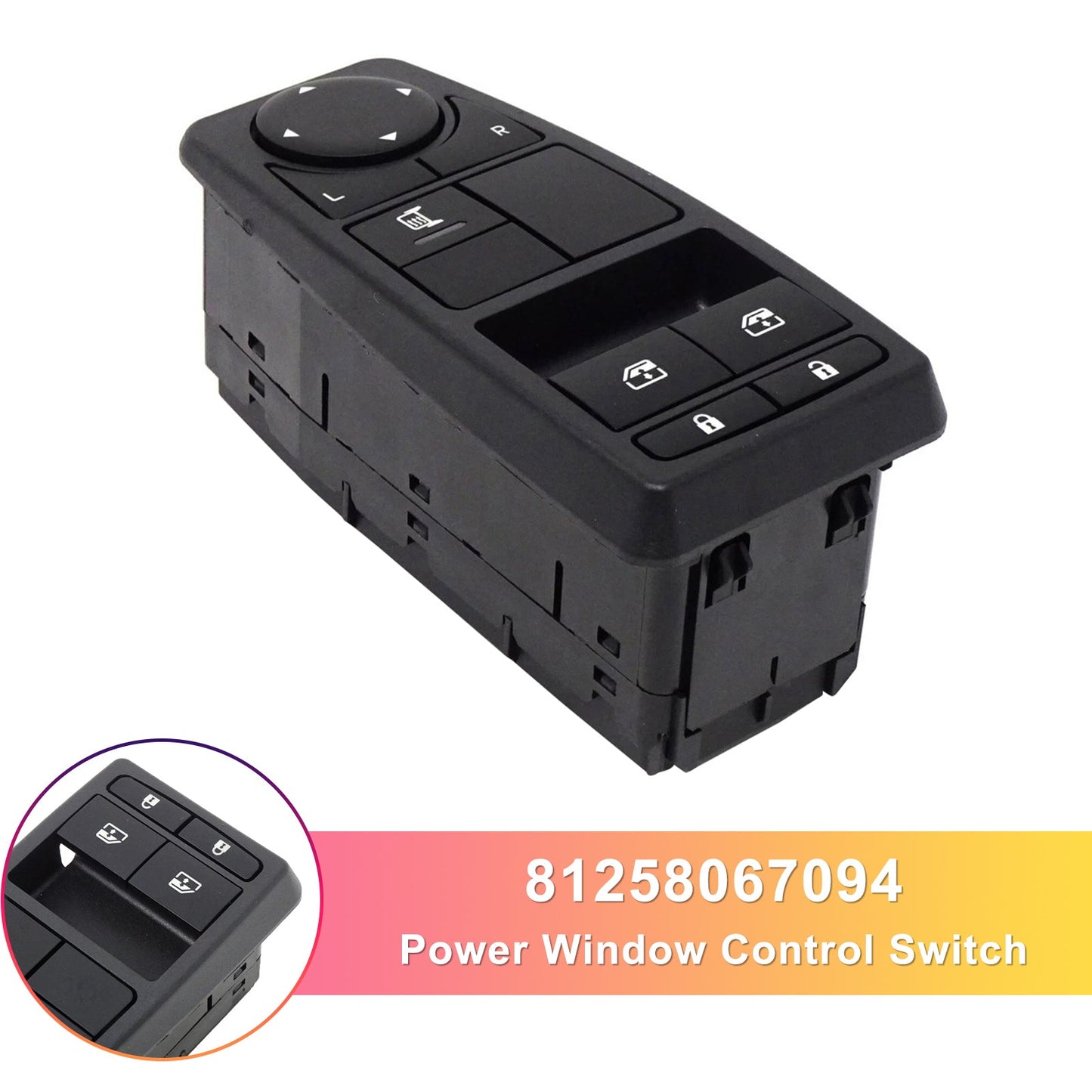Man TGA TGS TGX 81258067109 Power Window Control Switch 81258067094