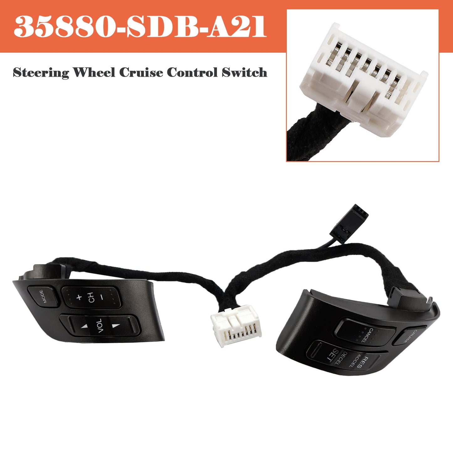 Honda Accord 2003-2007  Steering Wheel Cruise Control Switch 35880-SDB-A21