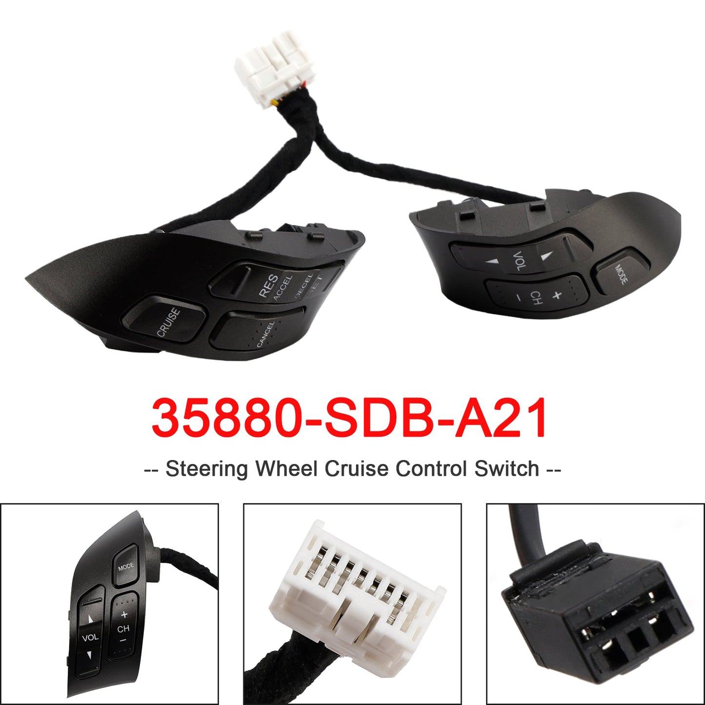 Honda Accord 2003-2007  Steering Wheel Cruise Control Switch 35880-SDB-A21