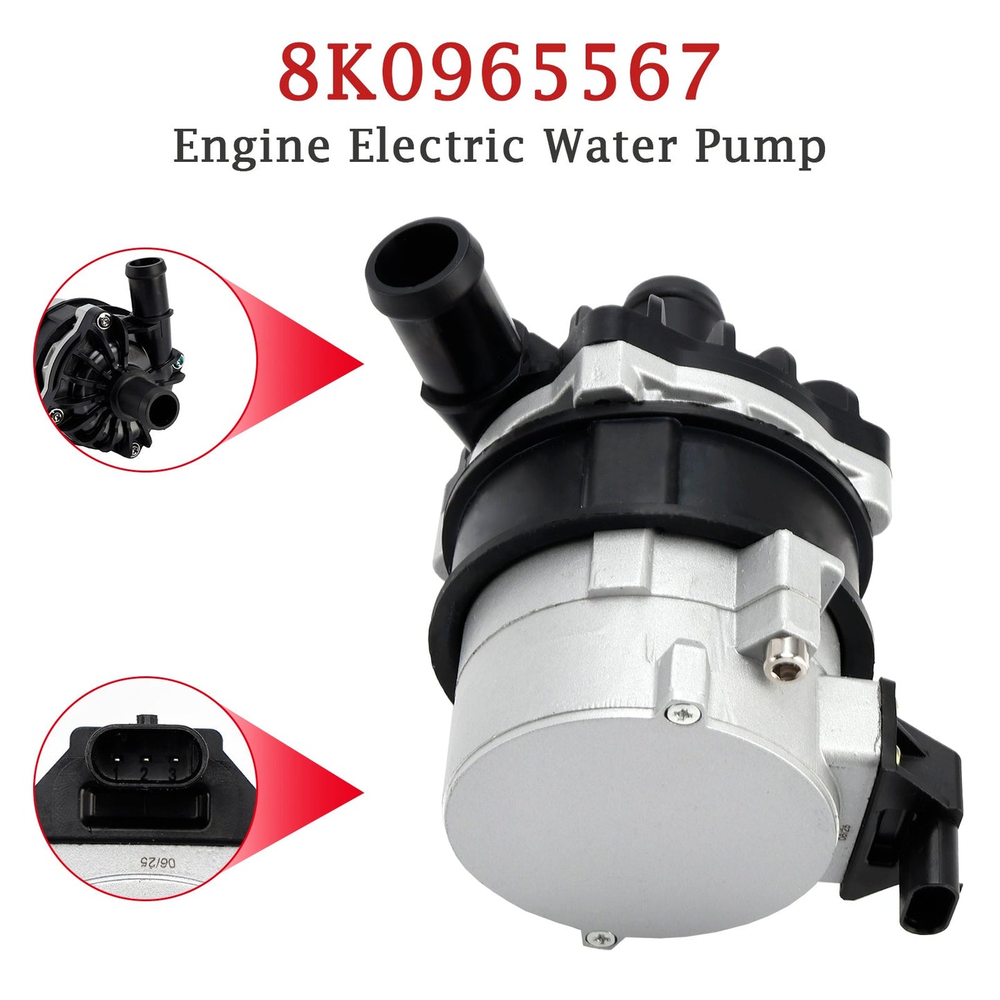 Audi A4 A5 A6 A7 A8 Q7 3.0L 8K0965567 8K0965569 Engine Electric Water Pump