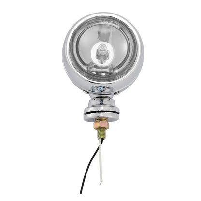 Motorcycle Beam Headlight Fog Lamp Custom Chrome Fits For Racer Bobber Chopper