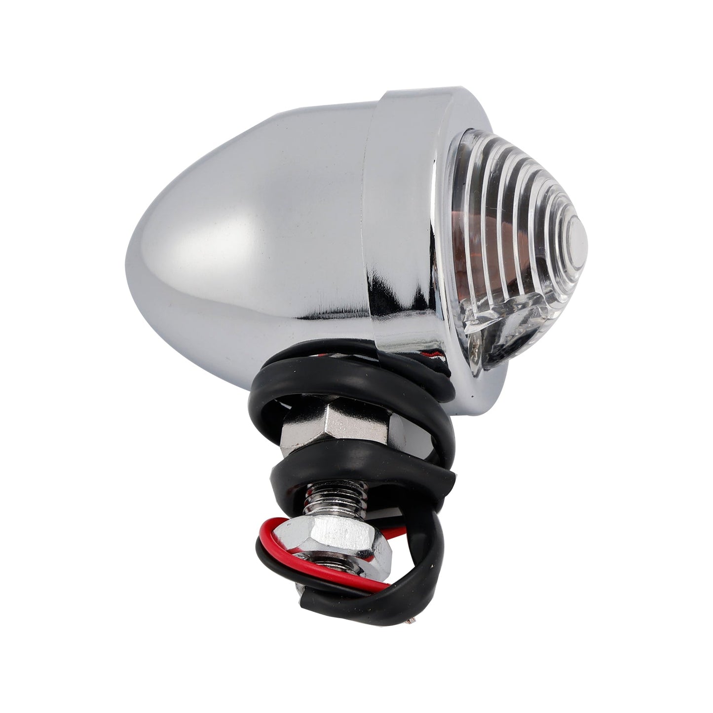 Motorcycle Beam Headlight Fog Lamp Custom Chrome Fits For Racer Bobber Chopper