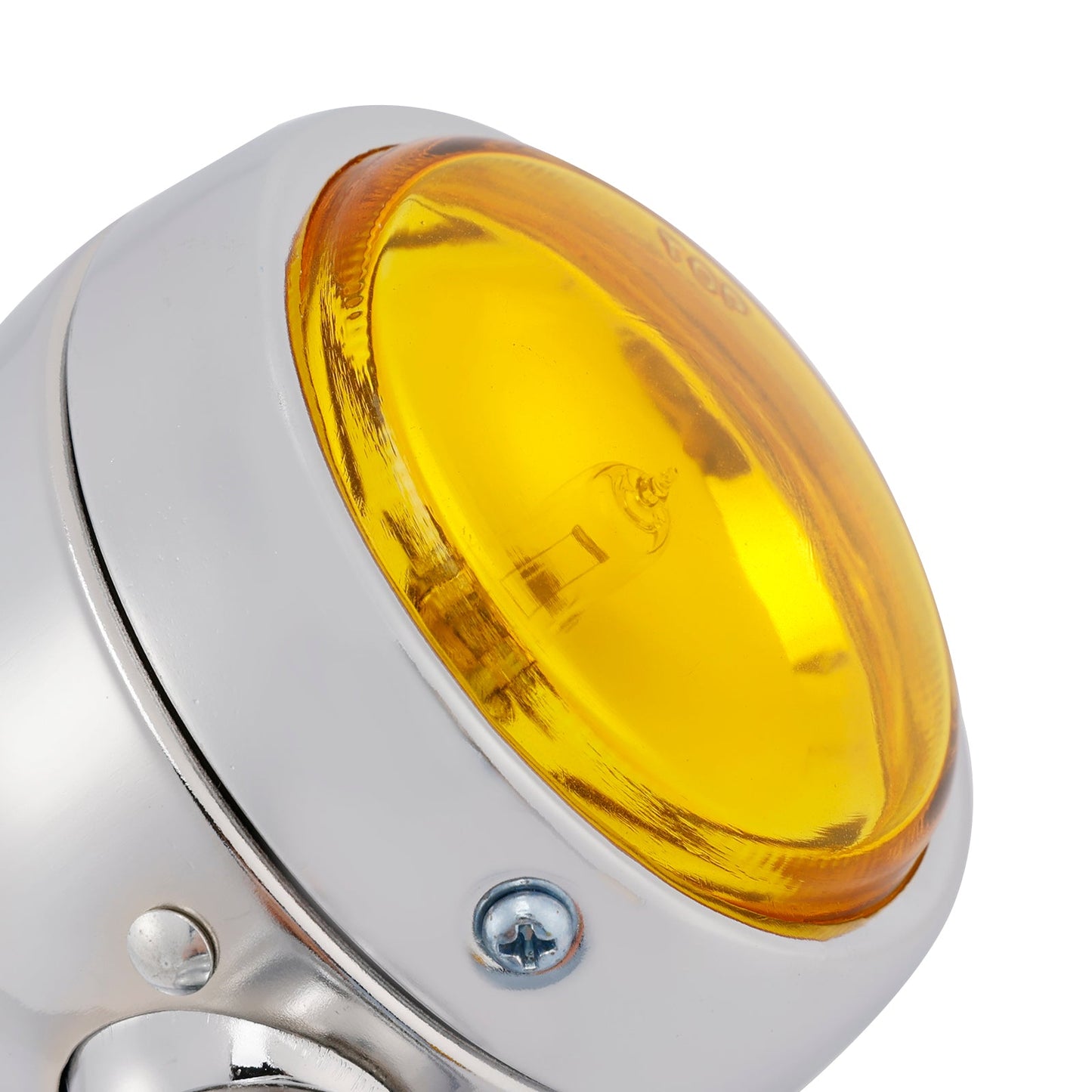 Motorcycle Beam Headlight Fog Lamp Custom Chrome Fits For Racer Bobber Chopper