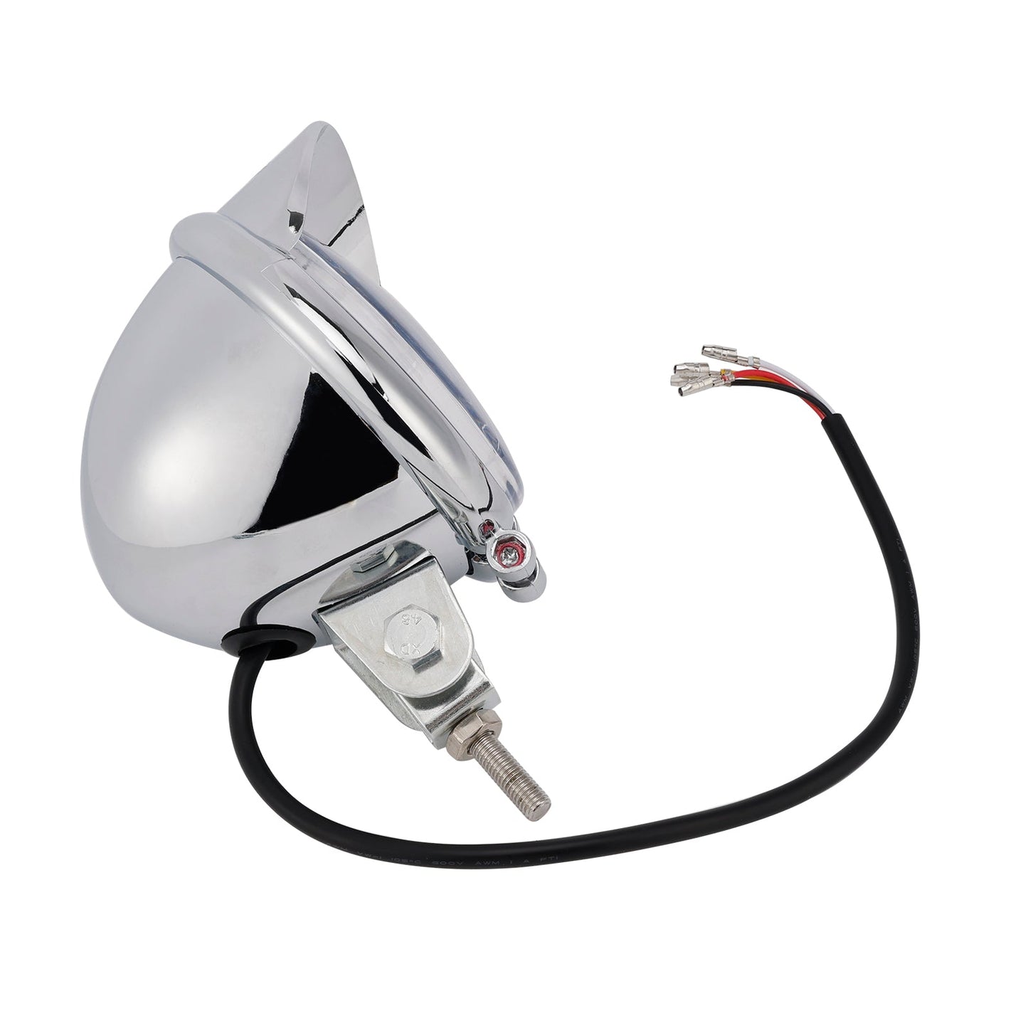 Racer Bobber Chopper Motor Cycle Beam Headlight Fog Lamp Custom Chrome Fits For Racer Bobber Chopper