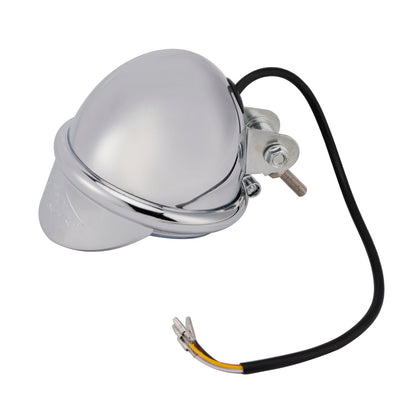 Racer Bobber Chopper Motor Cycle Beam Headlight Fog Lamp Custom Chrome Fits For Racer Bobber Chopper