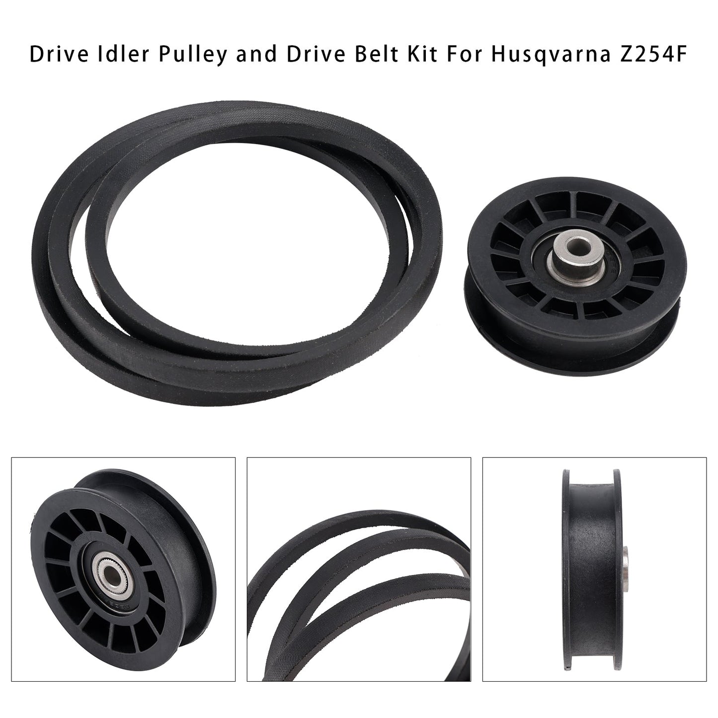 Drive Idler Pulley and Drive Belt Kit For Husqvarna Z254F