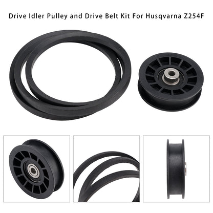 Drive Idler Pulley and Drive Belt Kit For Husqvarna Z254F