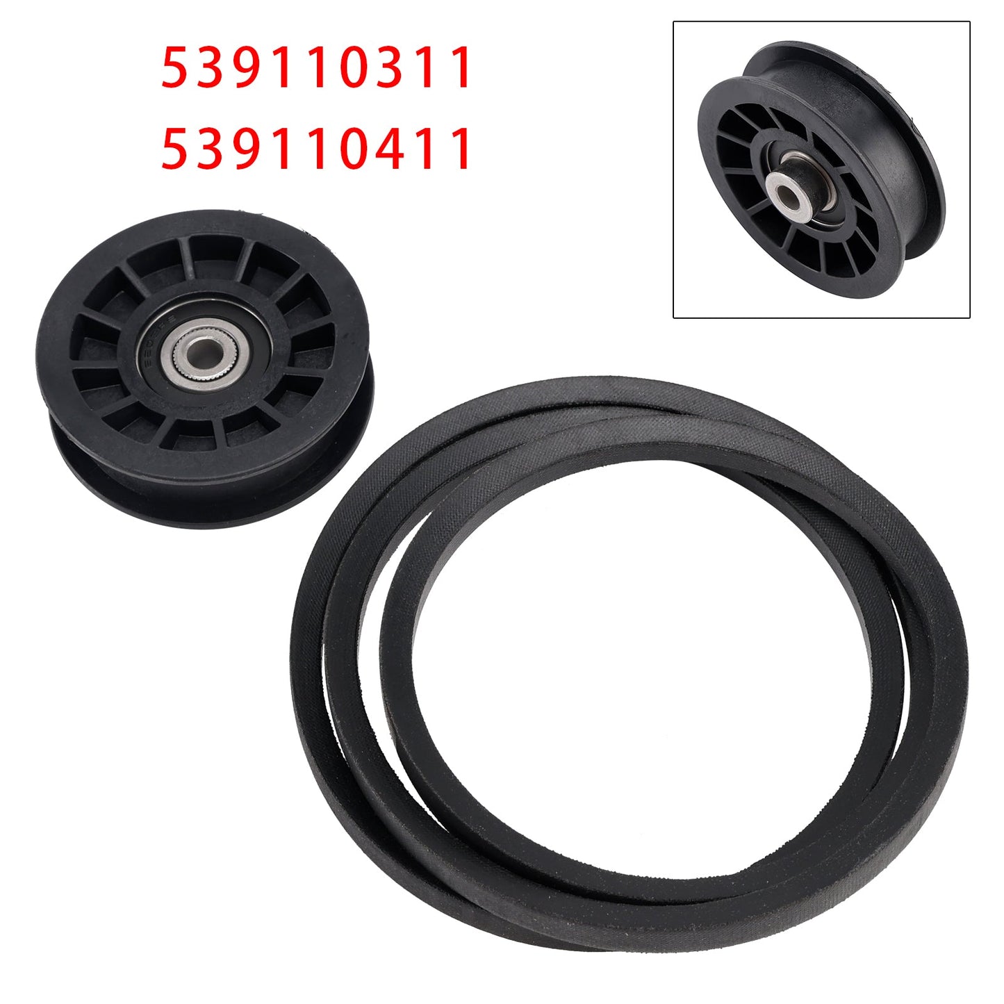Drive Idler Pulley and Drive Belt Kit For Husqvarna Z254F