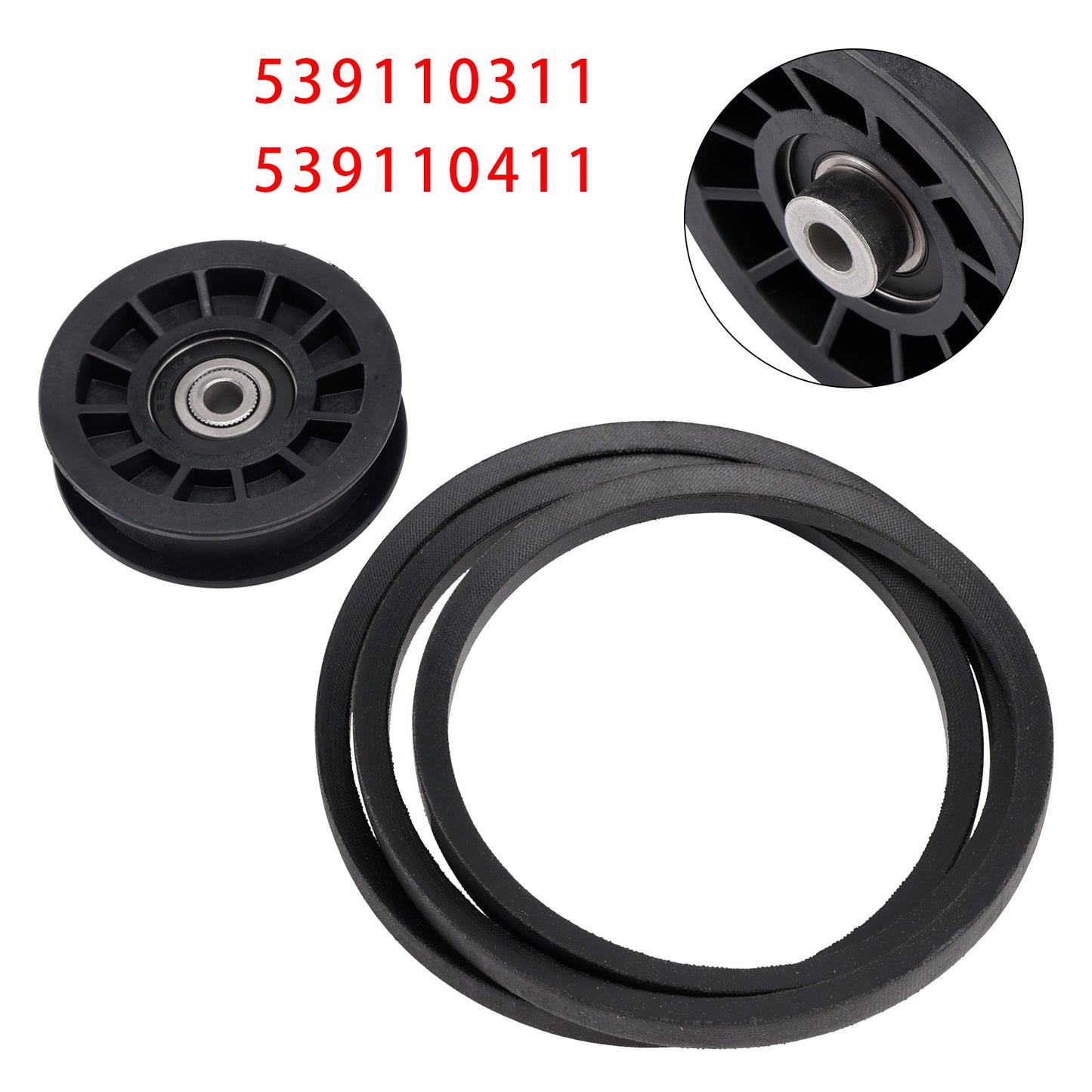 Drive Idler Pulley and Drive Belt Kit For Husqvarna Z254F
