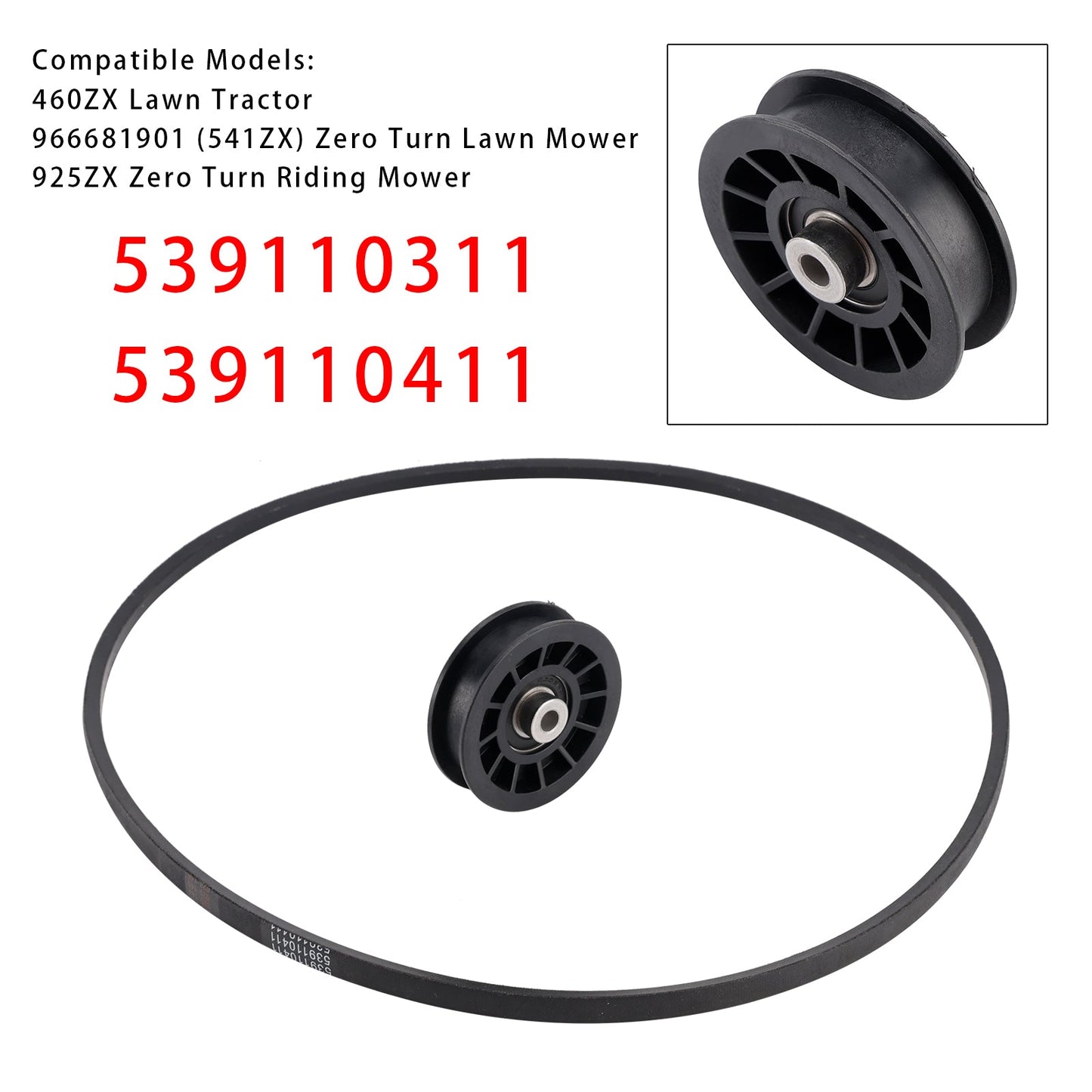 Drive Idler Pulley and Drive Belt Kit For Husqvarna Z254F