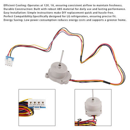 LG High Performance Refrigerator Fan Motor EAU65058318 Parts 12V 1A