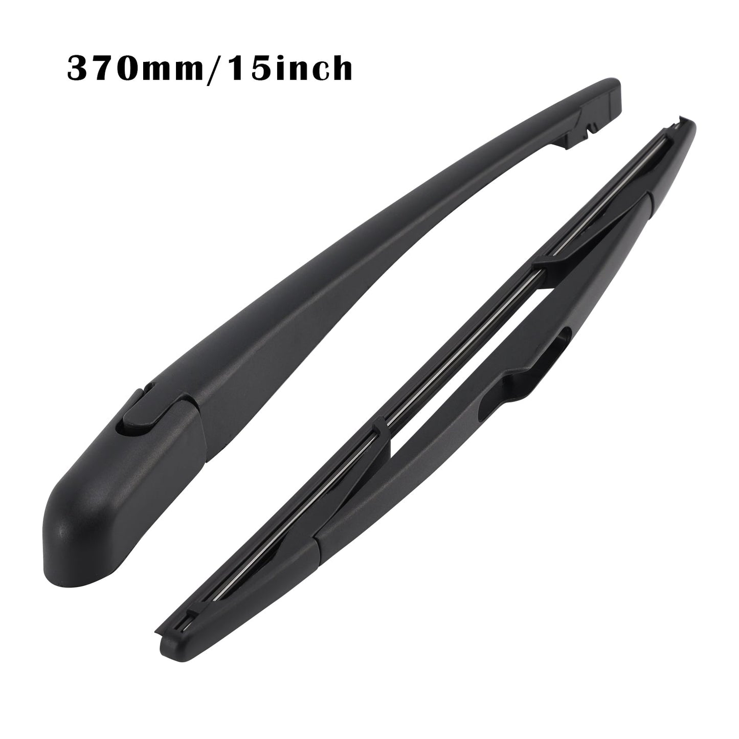 Peugeot 206 1998-2011 370mm 15inch Rear Windshield Wiper Blade Arm Set