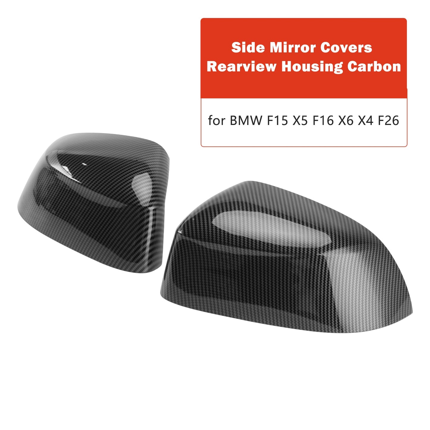 BMW F15 X5 F16 X6 X4 F26 Side Mirror Covers Rearview Housing Carbon 51167365113 51167365114