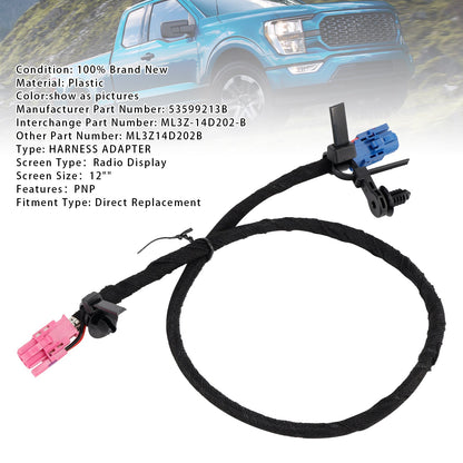 Ford F150 2021-2023 Radio Info Screen HARNESS ADAPTER 8inch to 12inch ML3Z-14D202-B