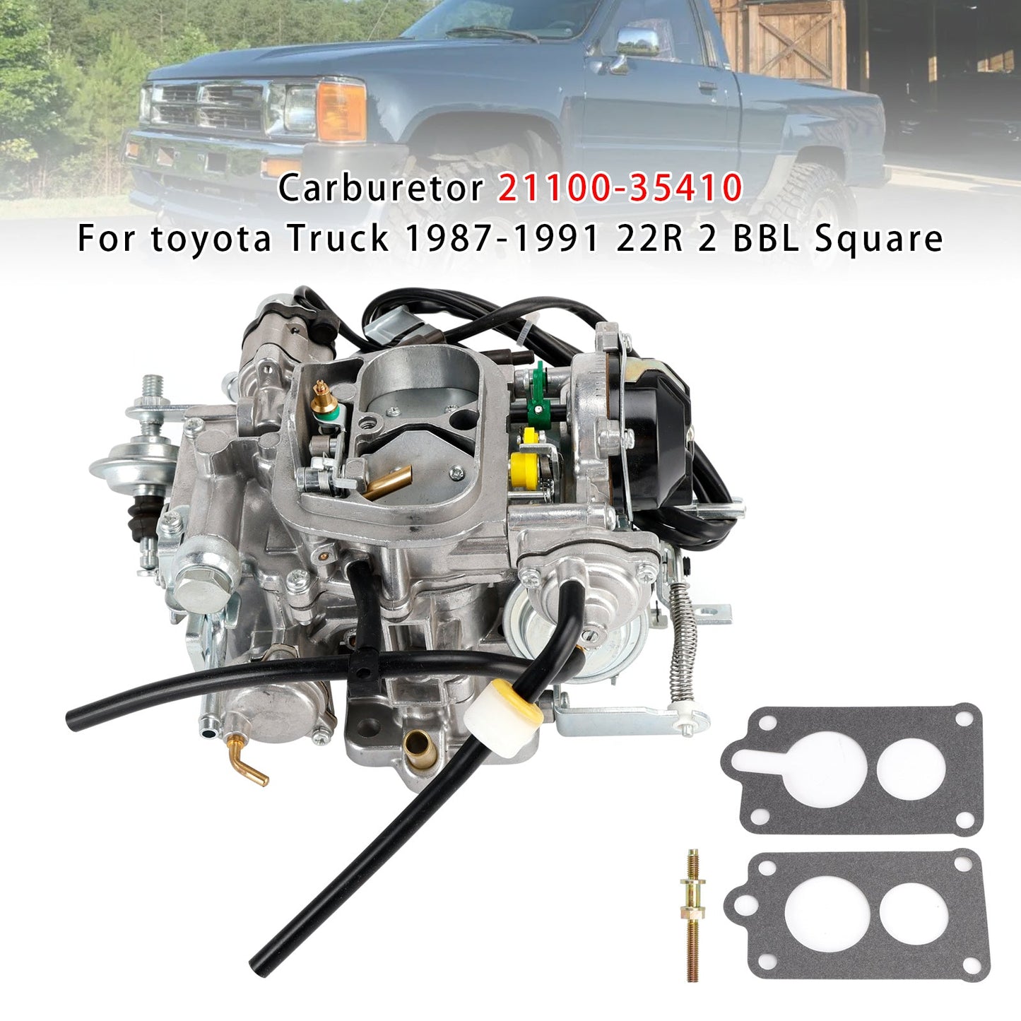 1987-1991 Toyota Truck 22R 2 BBL Square Carburetor 21100-35410 2110035410