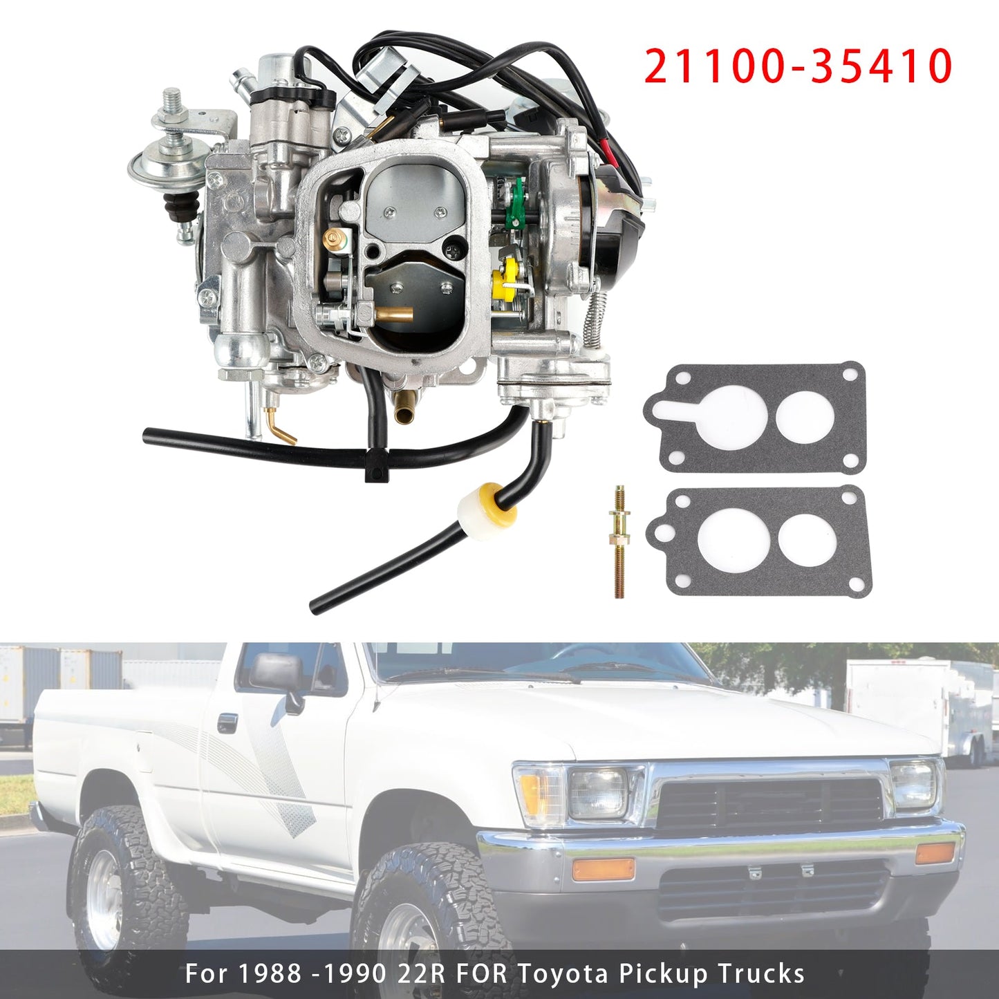 1987-1991 Toyota Truck 22R 2 BBL Square Carburetor 21100-35410 2110035410