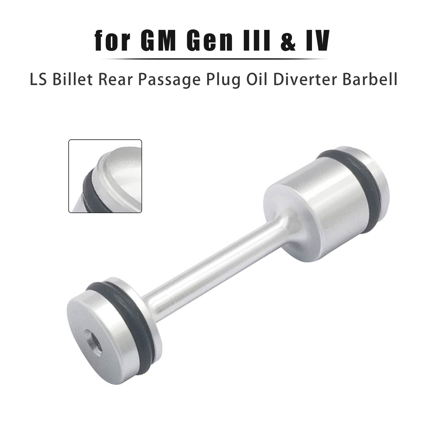 GM Gen III & IV LS Billet Rear Passage Plug Oil Diverter Barbell