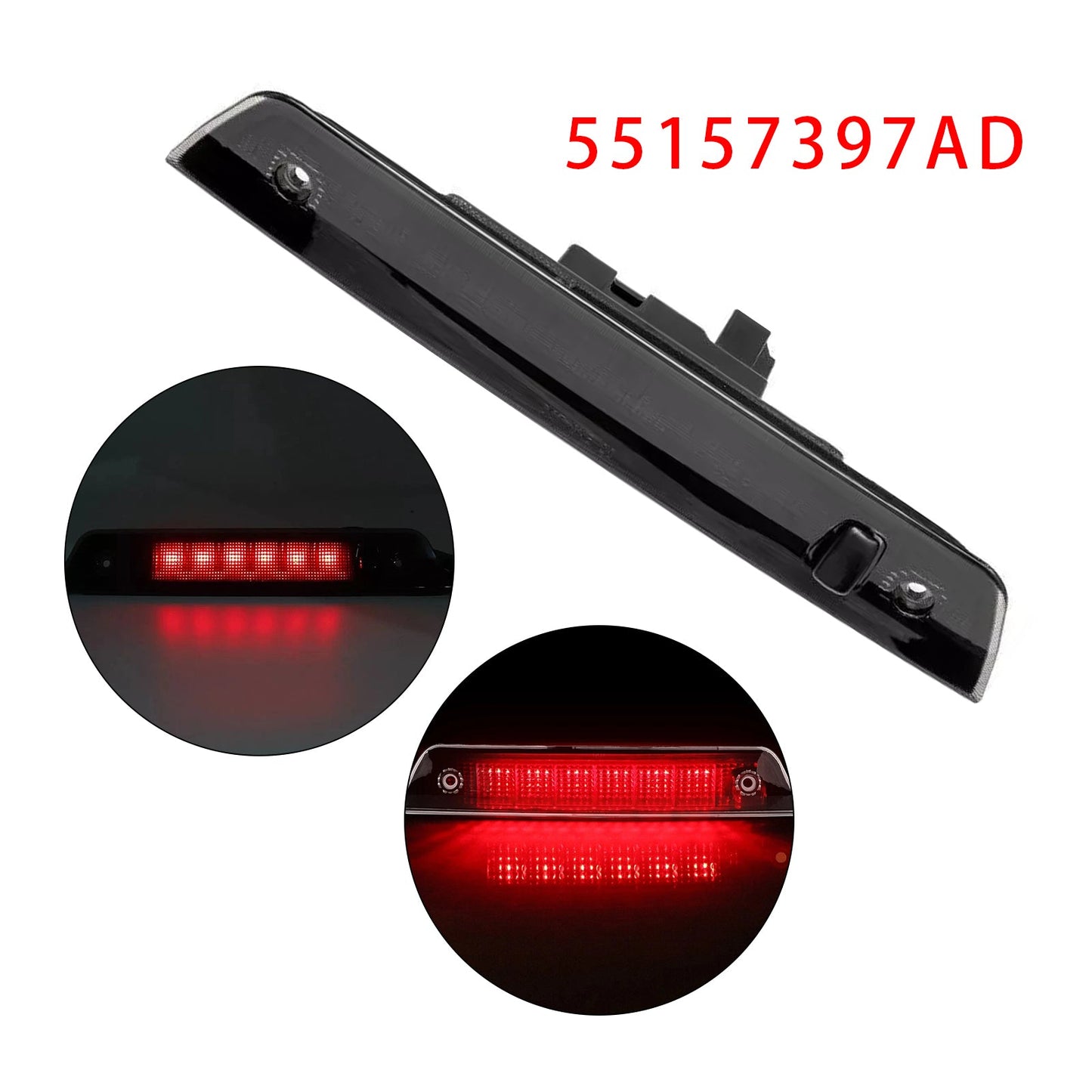2005-2010 Jeep Grand Cherokee Black LED Third 3rd Brake Light 55157397AD