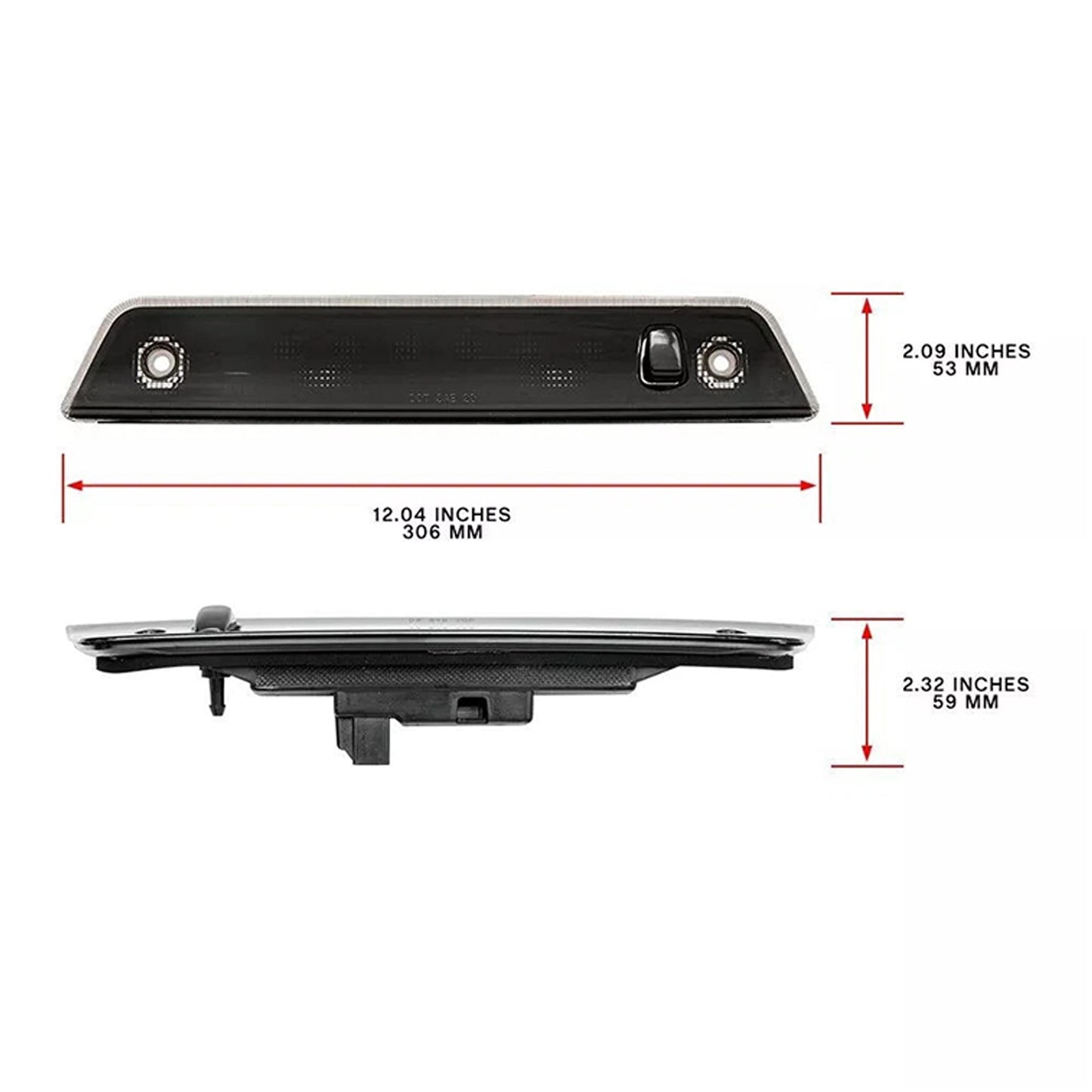 2005-2010 Jeep Grand Cherokee Black LED Third 3rd Brake Light 55157397AD