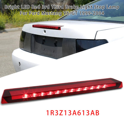 1999-2004 Ford Mustang V6/GT Bright LED Red 3rd Third Brake Light Stop Lamp 1R3Z13A613AB