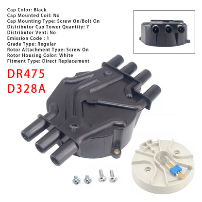 Chevy Cadillac GMC V6 4.3L DR475 D328A Ignition Distributor Cap & Rotor Kit 120142